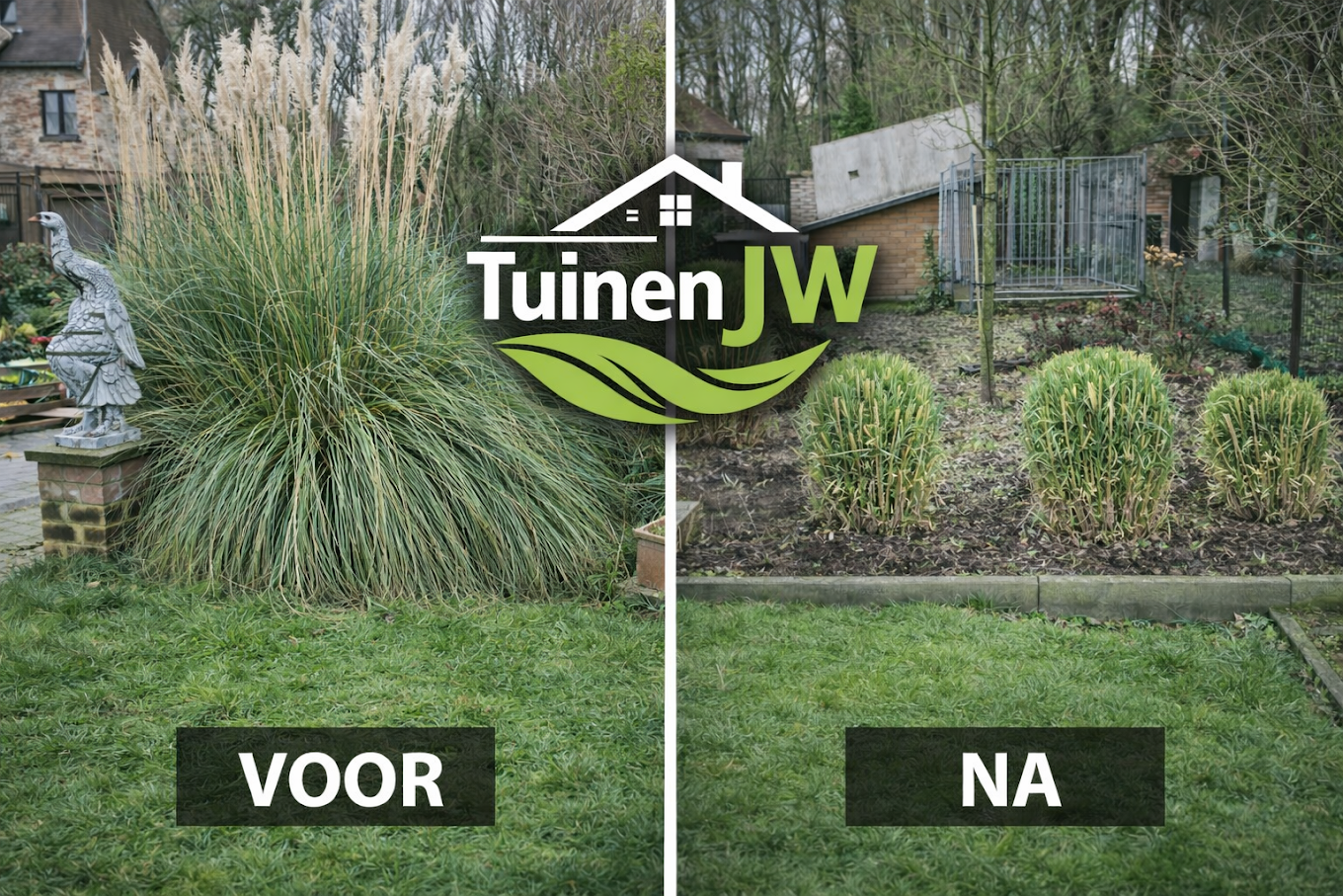 Voor en na: tuinrenovatie door Tuinen JW